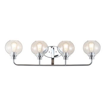 Sandrine Iron/Seeded Glass Cottage Rustic LED Vanity Light